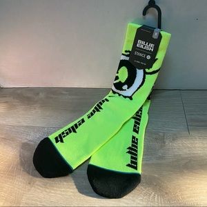 Billie Eilish neon green Stance anime eyes socks